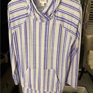 Striped Purple, Lilac and White Hoodie